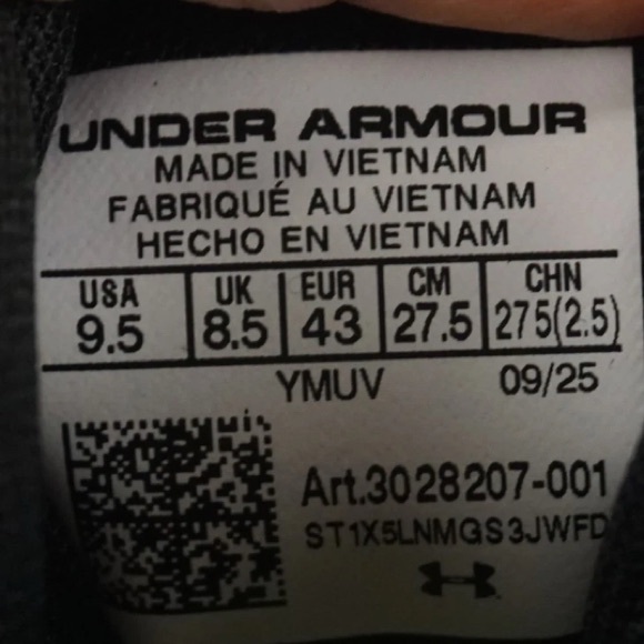 NEW [Under Armour] UA Spotlight Hammer Black/White Football Cleats Men’s 9.5 - Picture 12 of 12